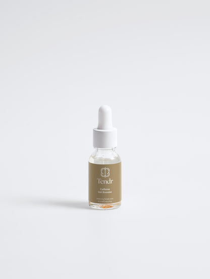 Caffeine Gel Booster 20ml – natural skincare concentrate with 1% caffeine to reduce puffiness and revitalize tired skin. Vegan and cruelty-free.